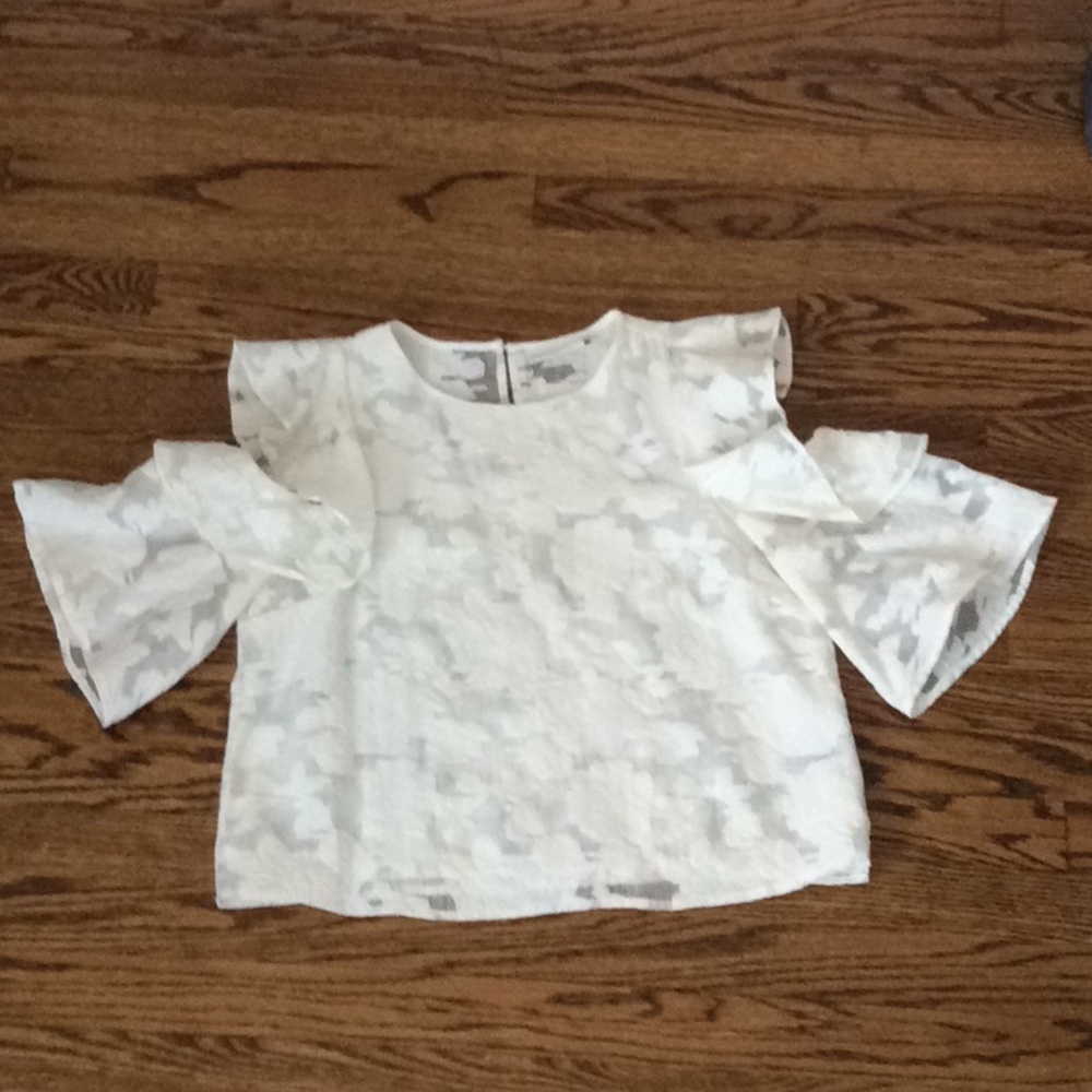 2 for $24 Sheer Cold Shoulder Blouse Size L